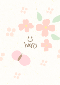 butterfly and three flowers12 from Japan