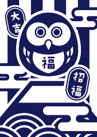 LUCKY OWL & Mt.Fuji / Navy