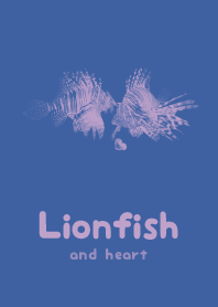 Lionfish & heart Hidrange blue