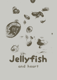 Jellyfish & heart Pearl gray