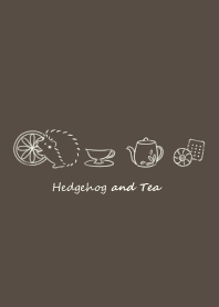 Hedgehog and Tea -brown-
