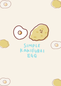 เรียบง่าย หอยทอด ไข่ดาว สีเบจ