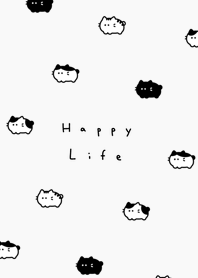 豆豆貓 - black white