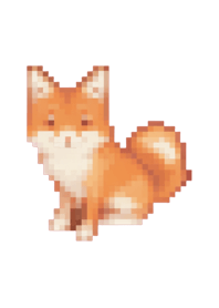 Tema Fox Pixel Art BW 04
