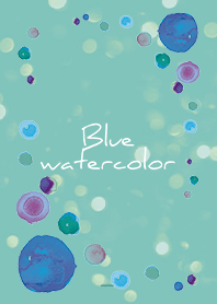 Mint Green : Blue watercolor