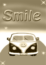 スマイルカー。車(セピア調)