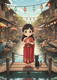 Sister : Floating Market, Thailand