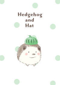 Hedgehog and Hat -watermelon- Dot