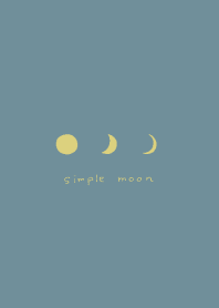 Simple moon/くすみブルー
