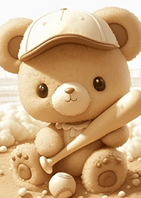 Baby Bear Playing Baseball JP