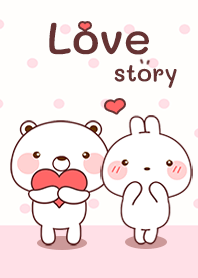 Love story bear and rabbit