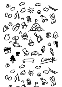Cute and simple theme camp mono