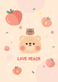 Teddy Bear Love Peach Sweet