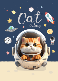 Cat On Galaxy Lover Navy