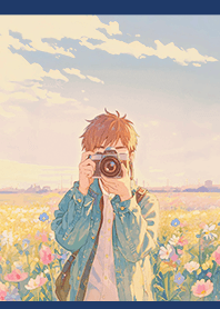 Photographer Boy and Flower Field 1.8