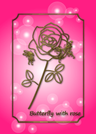 Butterfly with rose