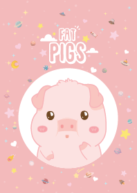 Fat Pigs Mini Cute Galaxy Soft Pink