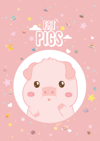 หมูอ้วน น่ารักมินิกาแล็กซี สีซอฟท์พิ้งค์