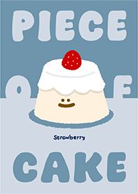 A piece of cream cake(blue)