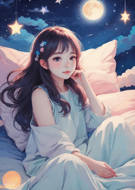窗外 床上舒服好日  女孩 2C9ce3