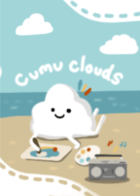 Cumu clouds in summer
