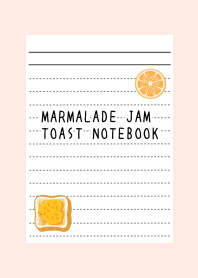 MARMALADE JAM TOAST NOTEBOOK-LIGHT PINK