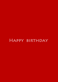 祝你生日快樂！美式簡約風。(紅色)