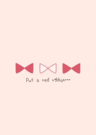 Ribbon _simple red color