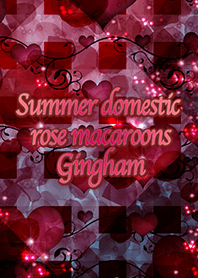 Summer domestic rose macaroons Gingham