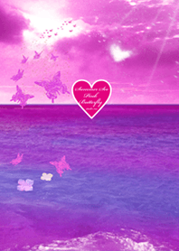 Summer Sea Pink Butterfly