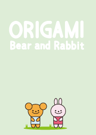 ORIGAMI Bear and Rabbit green