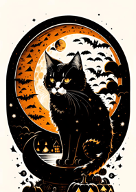 浮世絵万聖節猫 1f34AB