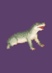 Crocodile Pixel Art Theme  Purple 05