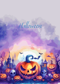 Halloween Party on blue JP