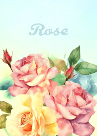 水彩玫瑰花