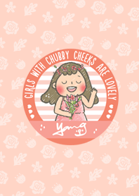 Girl with chubby cheeks_Pink