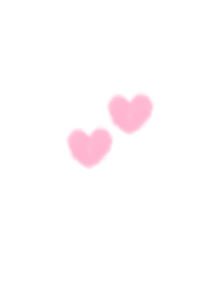 Two watercolor hearts.
