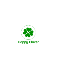 Lucky Happy four-leaf clover No.1-03