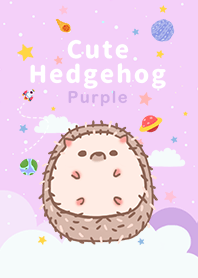 misty cat-Cute Hedgehog Galaxy Purple2