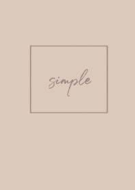 simple cursive -beige brown-