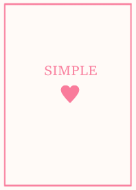 SIMPLE HEART =ivory rosepink=