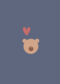 BEAR / SIMPLE / DULL BLUE