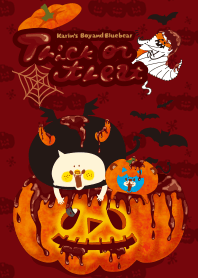 Boy and Blue bear Halloween .3