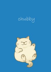 Chubby Cat2 on blue