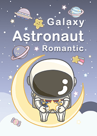 浩瀚宇宙 可愛寶貝太空人 浪漫漸層 灰色