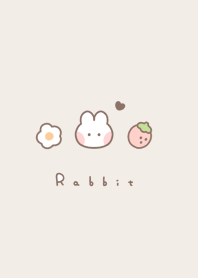 Rabbit & Strawberry |beige.