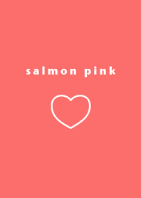 Salmon pink heart-shaped