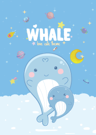 Whale Cute Theme Pastel Blue