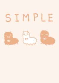 Theme of a dull color orange alpaca
