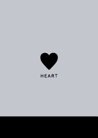 Simple Heart // Black&Lavender Purple/19